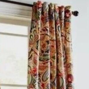 Pier1 Imports Vibrant Multi-color Paisley Curtain One Panel 50"w x 106"
